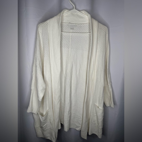 Sweaters - Barefoot Dreams Cozy Chic Ultra Lite Poutelle white cardigan size xl nwot